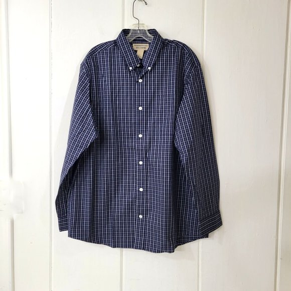 Duluth Trading Co Other - Duluth Trading Co Wrinklefighter Blue Plaid Button Down Shirt Men's Large
